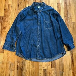 St. John’s bay 3XL TALL denim button down shirt
